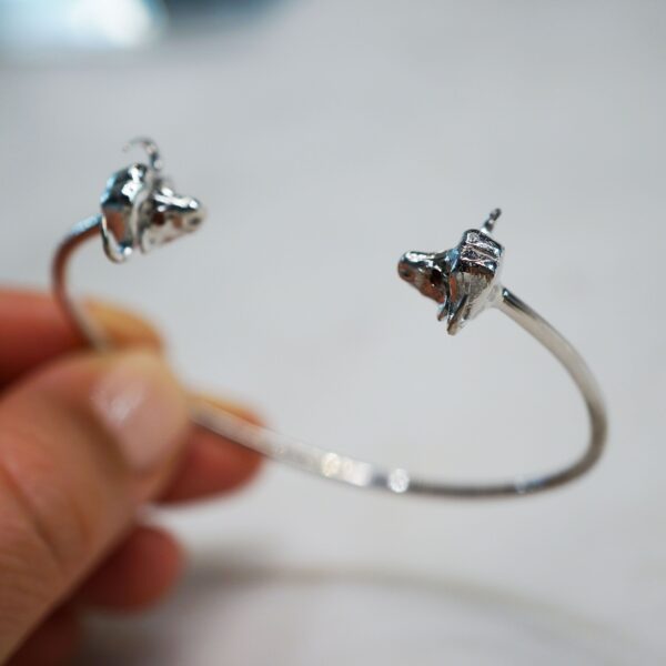 Rhodium Plated Buffalo Cuff