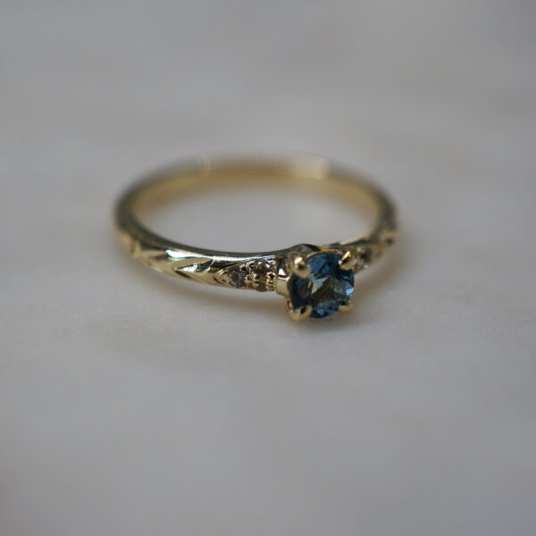 Dainty Little Aquamarine Ring