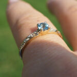 Dainty Little Aquamarine Ring