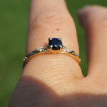 Dainty Little Black Sapphire Ring