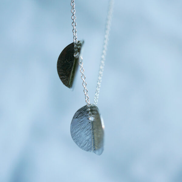 Sterling Silver Eucalyptus Double Pendant