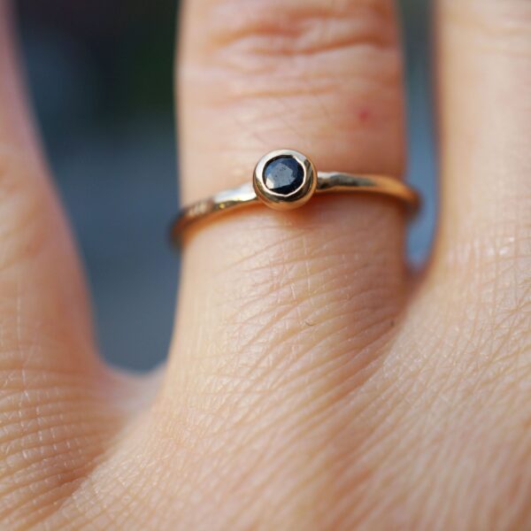 Black Sapphire Wabi-Sabi Ring