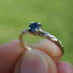 Dainty Little Green Sapphire RIng