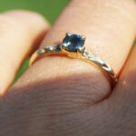 Dainty Little Green Sapphire RIng