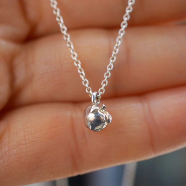 Silver Apple Pendant