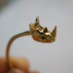 Gold Plated Rhino Cuff